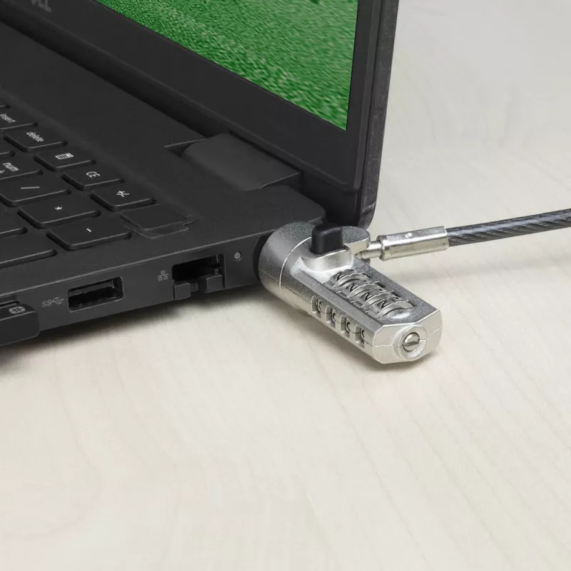 ACT Wedge Laptop Lock with combination lock Metallic 2m cable