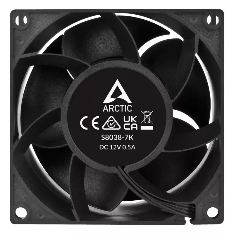 Fan ARCTIC S8038-7K 80 mm Airflow 118.93 m³/h Dual Ball Bearing