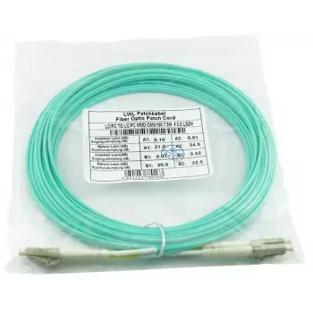 Fibre optic cable BlueOptics AJ839A 50 m LC OM3 Aqua