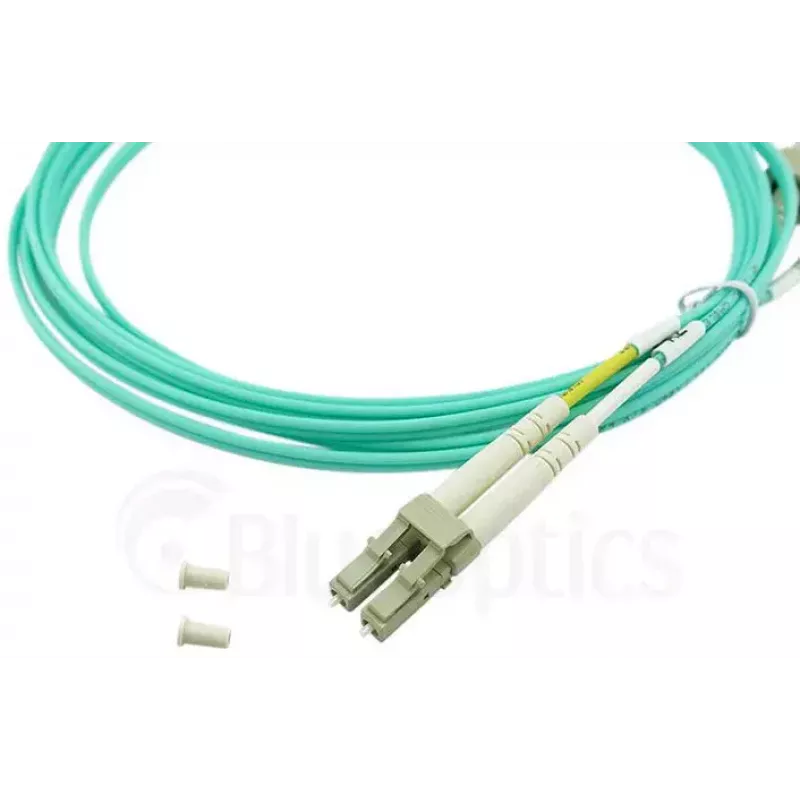 Fibre optic cable BlueOptics AJ839A 50 m LC OM3 Aqua