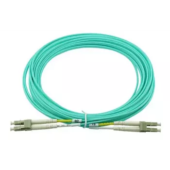 Fibre optic cable BlueOptics AJ839A 50 m LC OM3 Aqua