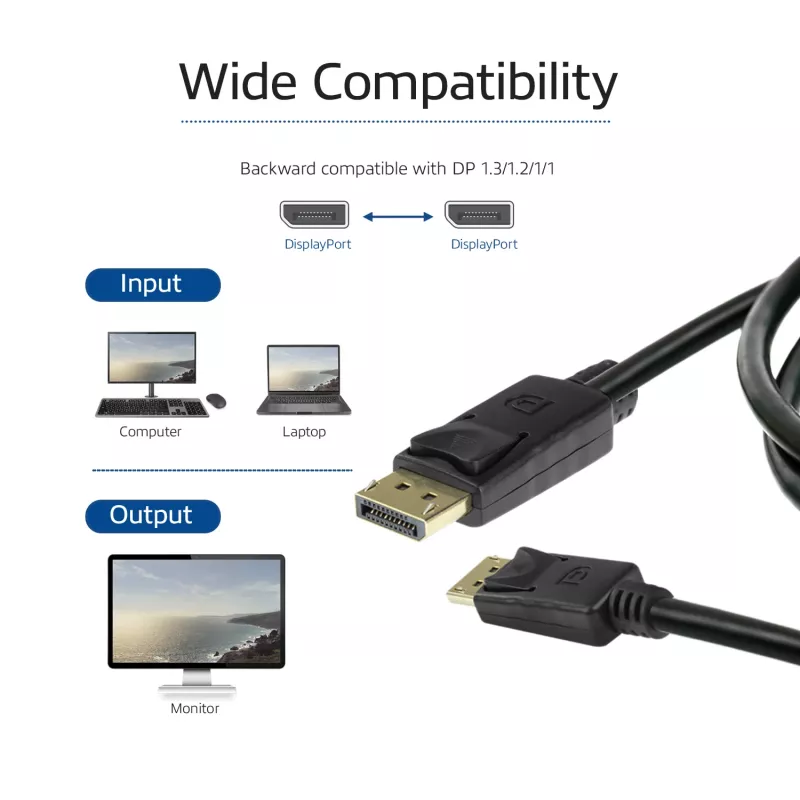 ACT 2 meters DisplayPort 1.4 cable 8K male - male