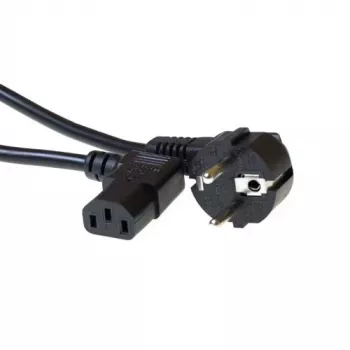 ACT Powercord mains connector CEE 7/7 male (angled) - C13 (angled) black 2 m