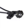 ACT Powercord mains connector CEE 7/7 male (angled) - C13 (angled) black 2 m