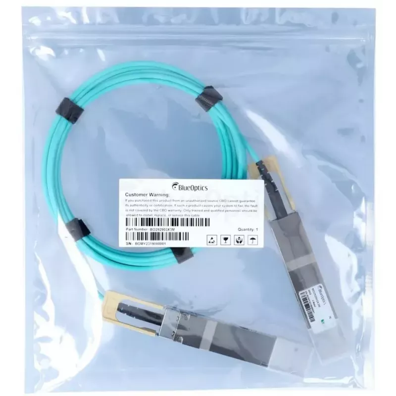 BlueOptics AOC-Q56DD-400G-3M-BO InfiniBand fibre optic cable 3m QSFP-DD Male