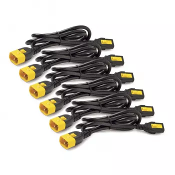 APC Power Cord Kit (6 ea), Locking, C13 to C14, 1.8m, Blue, 1.83 m, C13 coupler, C14 coupler, 10 A