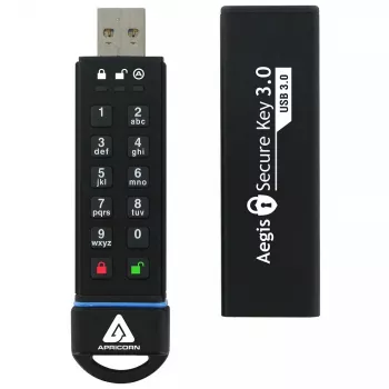 USB Flash Drive Apricorn 120GB USB Type-A Aegis Secure Key 3.0