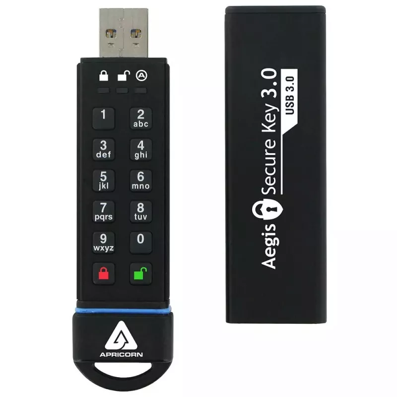 USB Flash Drive Apricorn 120GB USB Type-A Aegis Secure Key 3.0