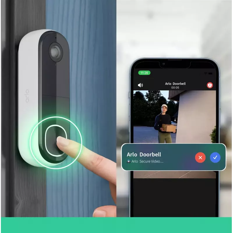 Video Doorbell Arlo Essential HD AVD3001-100EUS 1536p 180° Field of View