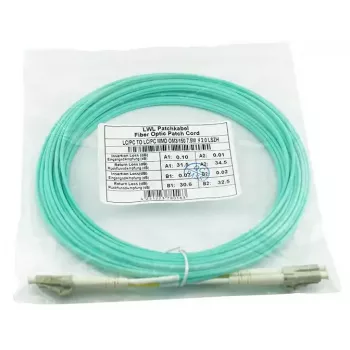 Fibre optic cable BlueOptics BK842A 30 m LC OM3 Aqua