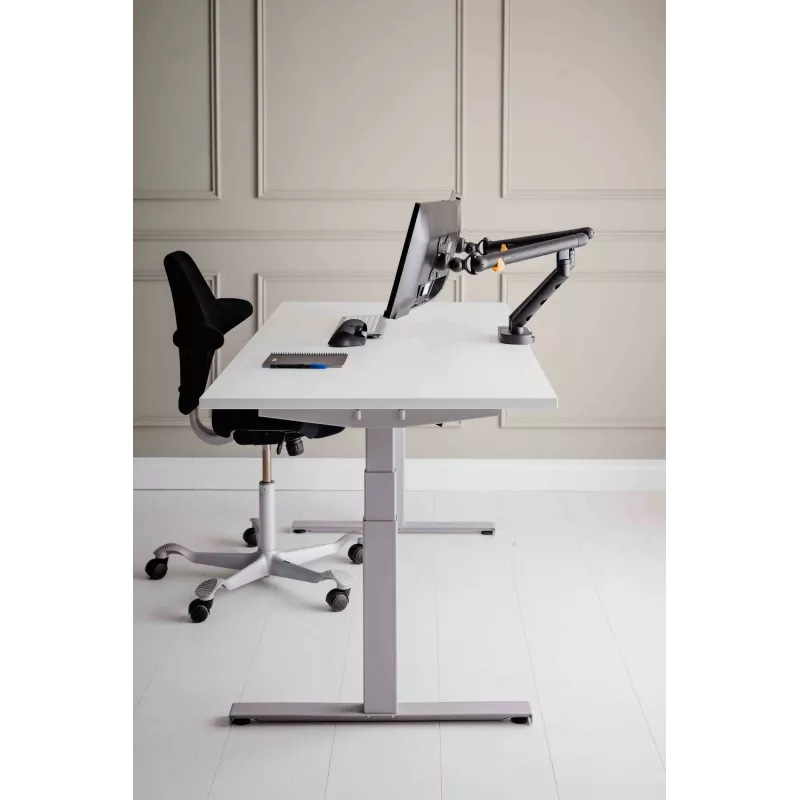 BakkerElkhuizen BE Flexible Dual BNEBFDDG Monitor Arm, Desk, for 2 Monitors, up to 88.9 cm (35 inch), Aluminium/Steel, Dark Grey