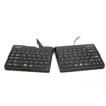 BakkerElkhuizen Goldtouch Travel Go2 Wired DE Qwertz, Mini, Wired, USB, Scissor key switch, QWERTZ, Black