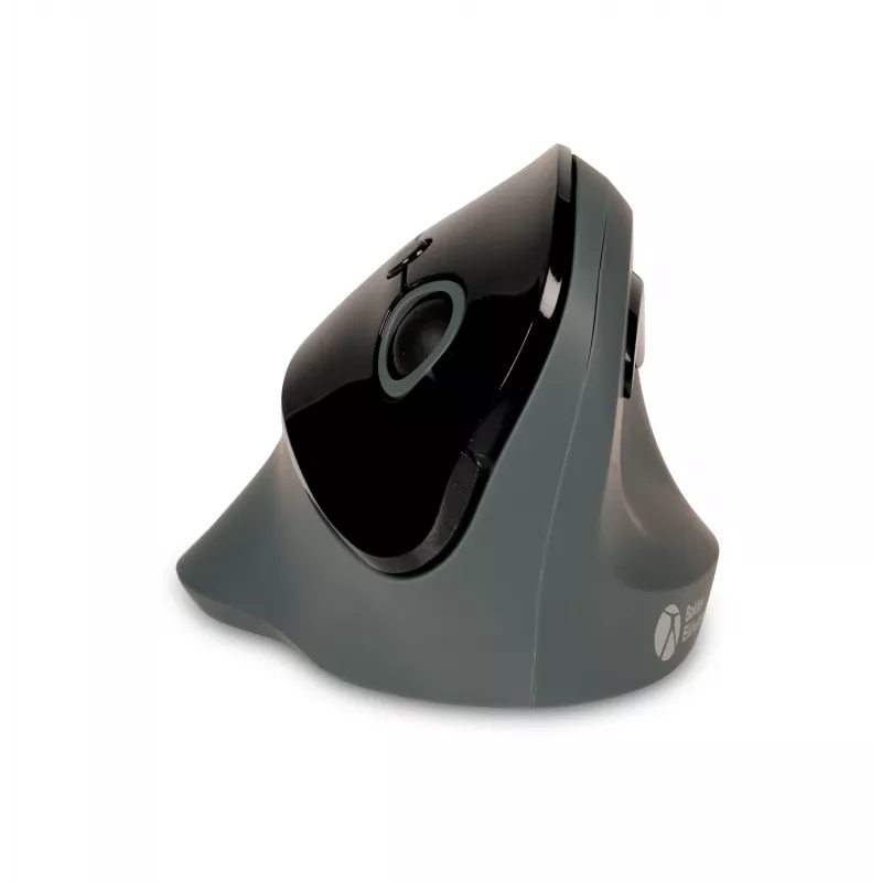 BakkerElkhuizen PRF Mouse Wireless Dark Grey, Right-hand, Vertical design, Optical, RF Wireless, 1600 DPI, Black, Grey