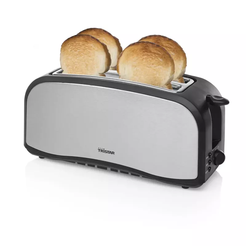 Toaster Tristar BR-1046 4 slices Black Stainless steel 1400W