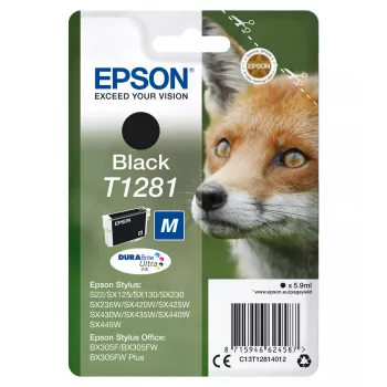 Epson T1281 Fox Singlepack Ink Cartridge Black