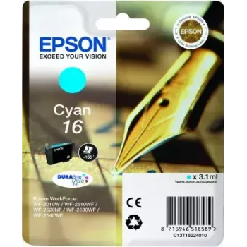 Ink cartridge Epson C13T16224010 DURABrite Ultra Cyan Singlepack Standard Yield