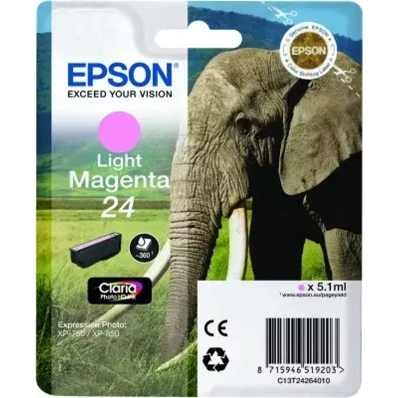 Ink cartridge Epson C13T24264010 original pigment-based Light Magenta singlepack