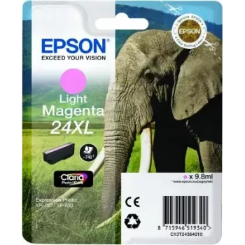 Ink cartridge Epson Elephant Singlepack Light Magenta 24XL Claria Photo HD (single, pigment-based, light magenta)