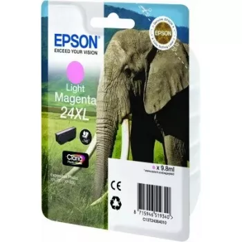 Ink cartridge Epson Elephant Singlepack Light Magenta 24XL Claria Photo HD (single, pigment-based, light magenta)