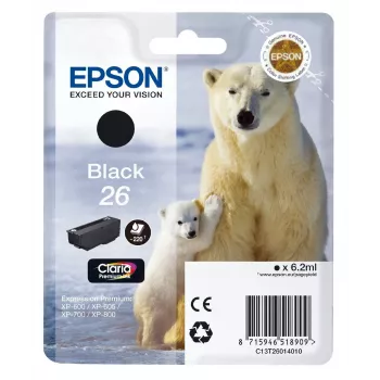 Epson Polar bear Singlepack Black 26 Claria Premium Ink, Black, Pigment-based ink, 1 pc(s)