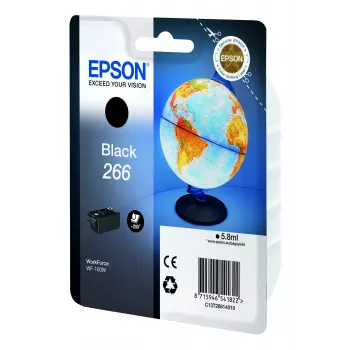 Epson Globe Singlepack Black 266 ink cartridge, Black, Pigment-based ink, 5.8 ml, 1 pc(s), 250 pages
