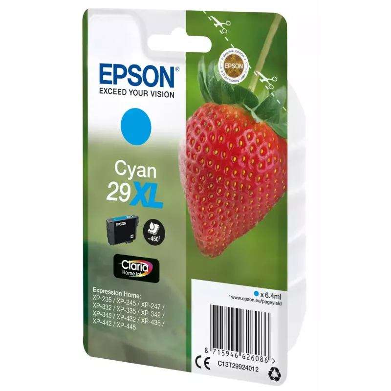 Epson Strawberry 29XL C ink cartridge 1 pc(s) Original High (XL) Yield Cyan