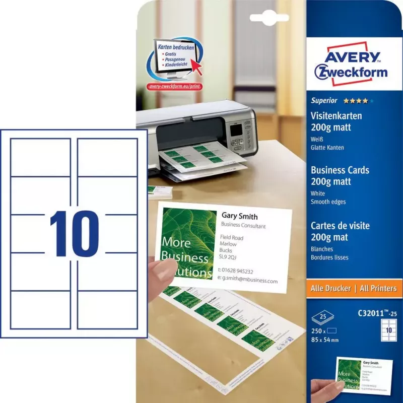 Non-adhesive label Avery C32011-25