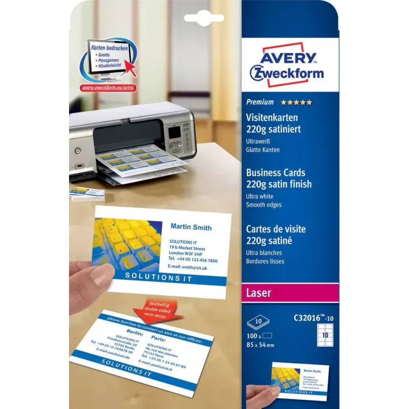 Business Cards Avery Quick&Clean C32016-10