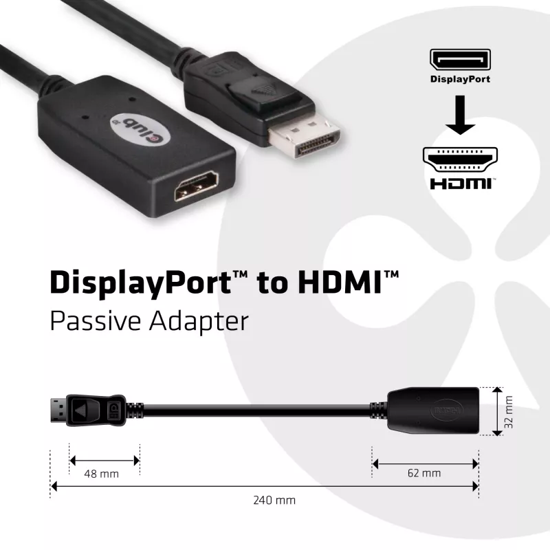 DisplayPort to HDMI Passive Adapter CLUB3D CAC-1001