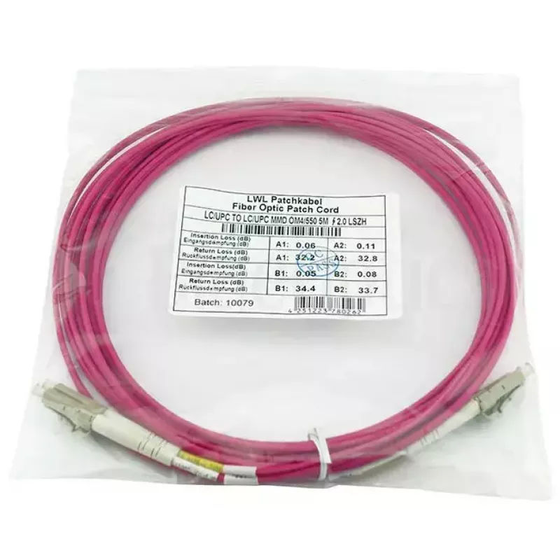 Fibre optic cable BlueOptics CBL-LC-OM4-10M-BO 10m LC to LC 50µm