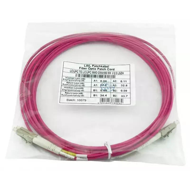 BlueOptics CBL-LC-OM4-15M-BO Duplex LC Fibre Optic Cable 15m Male/Male