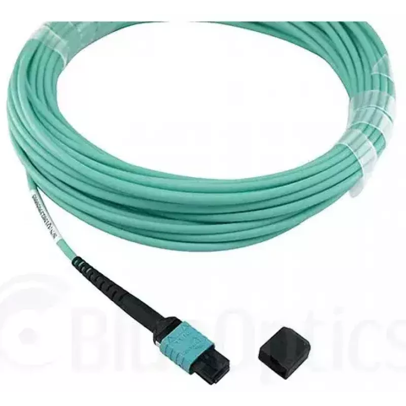 BlueOptics CBL-MTP12-OM3-10M-BO Multimode Fibre Trunk Cable, MTP/UPC to MTP/UPC, OM3, 10 m, Aqua