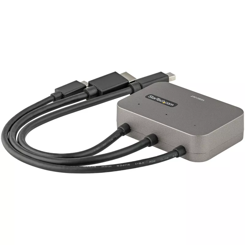 StarTech.com 3-in-1 Multiport to HDMI Adapter - 4K 60Hz USB-C, HDMI or Mini DisplayPort to HDMI Converter for Conference Room - Digital AV Video Adapter to Connect HDMI Monitor/Display