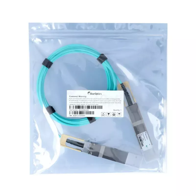 Network Cable BlueOptics C-DQ8FNM003-H0-M-BO QSFP-DD InfiniBand 3m Aqua