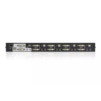 ATEN 4-Port USB DVI Dual-View KVM Switch with Audio & USB 2.0 Hub (KVM cables included)