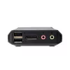 ATEN 2-Port USB-C DisplayPort Hybrid Cable KVM Switch, 4096 x 2160 pixels, 4K Ultra HD, 0.74 W, Black