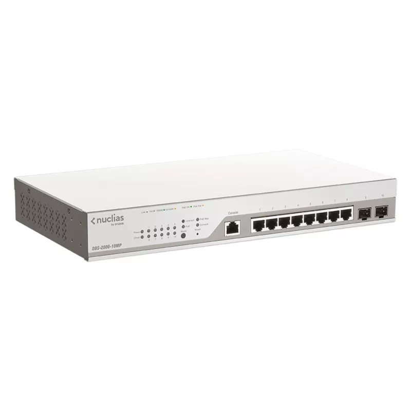 D-Link DBS-2000-10MP/E network switch Managed L2 Gigabit Ethernet (10/100/1000) Power over Ethernet (PoE) Grey