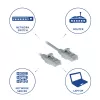 ACT Grey 0.5 meter LSZH U/UTP CAT6 datacenter slimline patch cable snagless with RJ45 connectors