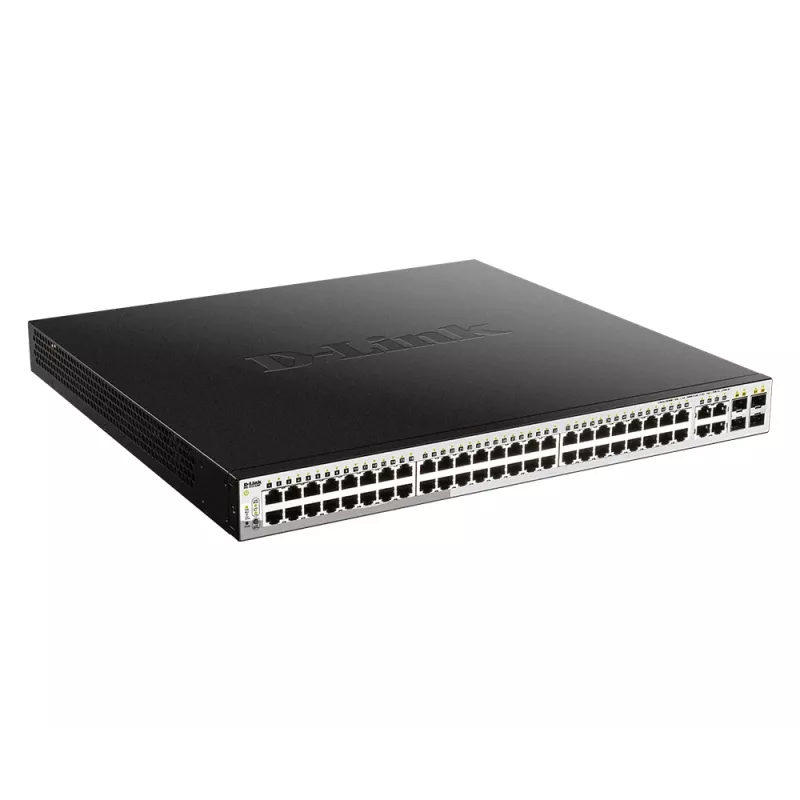 D-Link 52-Port PoE Gigabit Smart Managed Switch including 4 x 100/1000Mbps Combo Ports