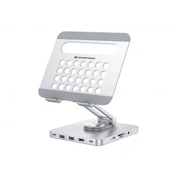 Conceptronic DONN26G, Silver, Tablet, Multimedia stand, Aluminium, 100 W, MicroSD (TransFlash), SD, SDHC, SDXC