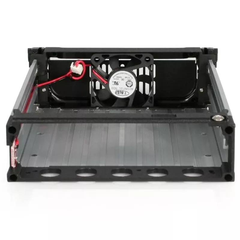 StarTech.com Black Aluminum 5.25in Rugged SATA Hard Drive Mobile Rack Drawer
