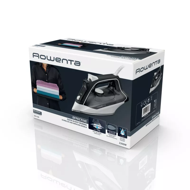 Rowenta DX1530 Dry & Steam iron Stainless Steel soleplate 2200 W Black