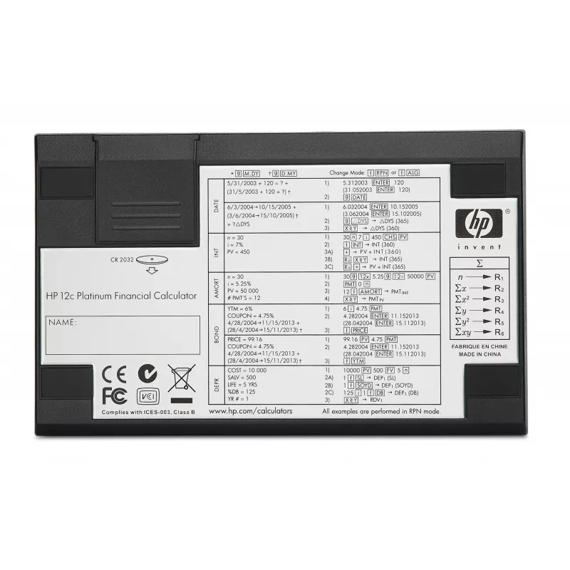 HP 12c calculator Desktop Financial Aluminium, Black