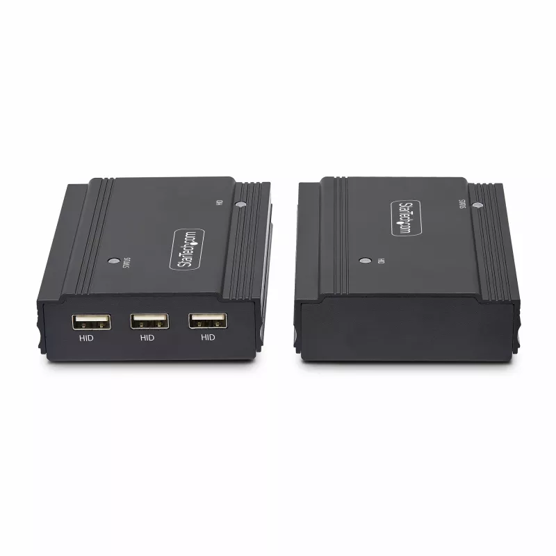 StarTech.com DisplayPort KVM Extender over Fiber Optic, 4K 60Hz, Console Extender Kit, Up to 984ft/300m (Multi-mode) with Pre-installed SFP+ Modules, 3x USB HID