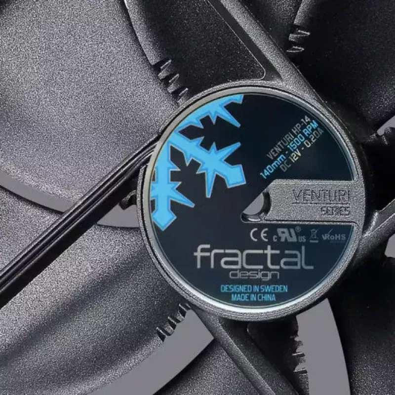14 cm Computer Case Fan Fractal Design Venturi HF-14 — 140 mm, 1200 RPM, 118.2 cfm, FDB, 12 V, 25 mm thickness