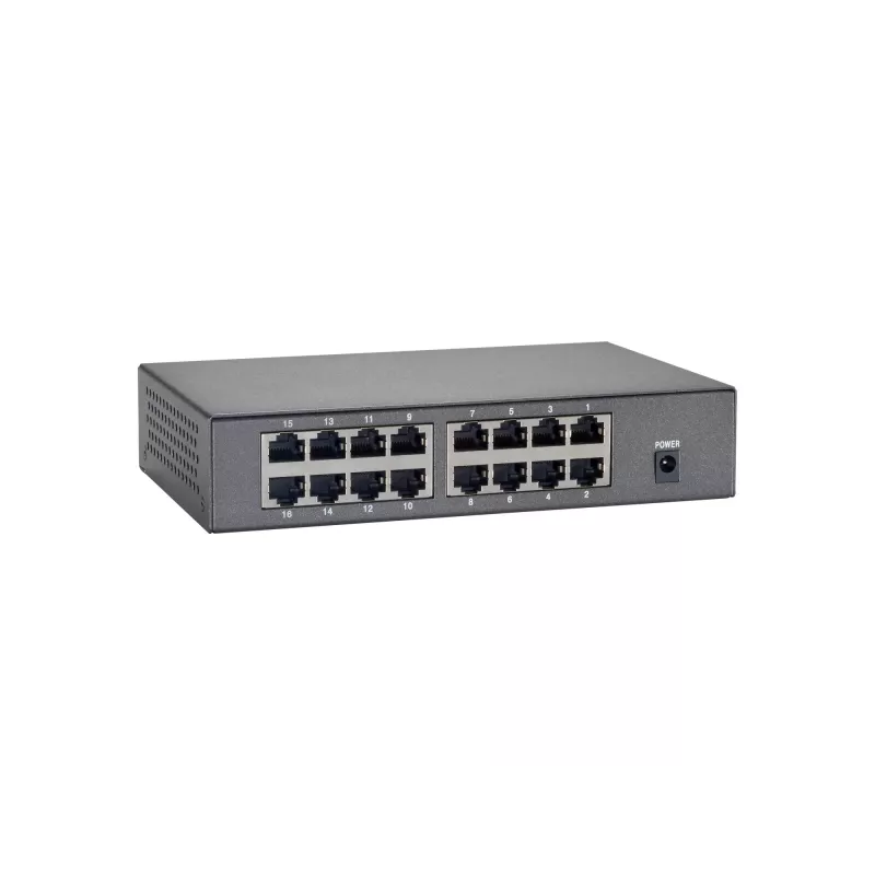 LevelOne 16-Port Fast Ethernet PoE Switch, 90W, Fast Ethernet (10/100), Full duplex, Power over Ethernet (PoE), Wall mountable