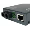 LevelOne RJ45 to SC Gigabit Media Converter, PoE PSE, Single-Mode Fiber, 20km