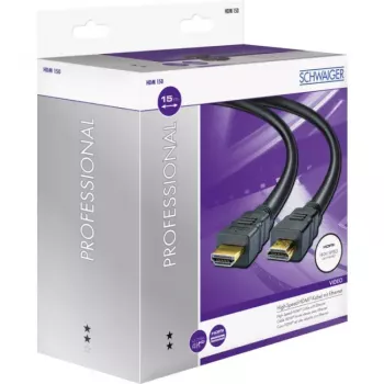HDMI Cable Schwaiger HDM150 013 15m Type A Black Gold