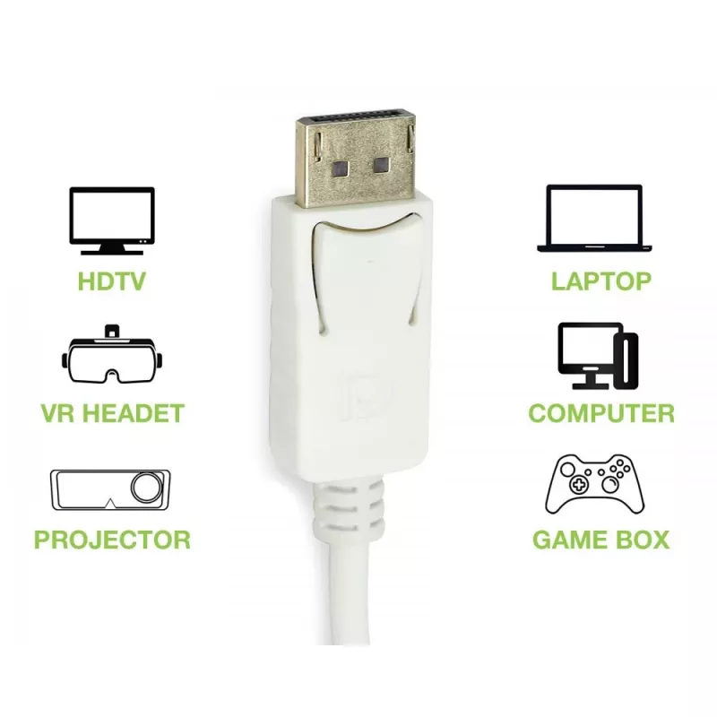 Techly IADAP DP-HDMIFP video cable adapter 0.2 m DisplayPort HDMI White