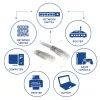 ACT Grey 10 meter U/UTP CAT6 patch cable with RJ45 connectors